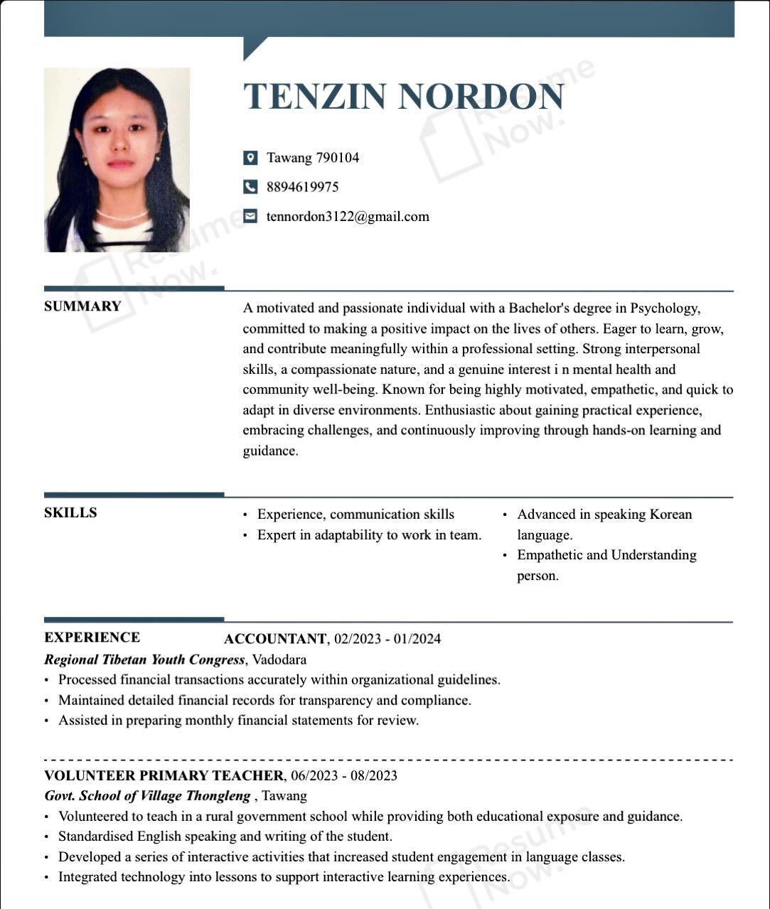 Tenzin Nordon